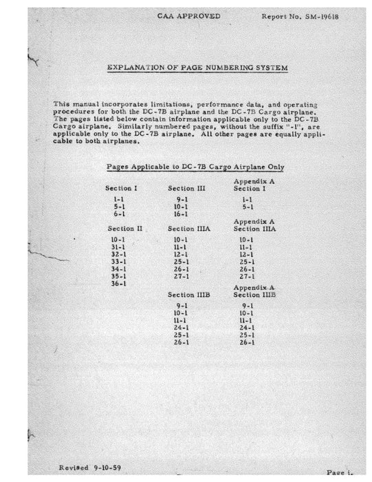 Douglas DC-7B 1956 Flight Manual