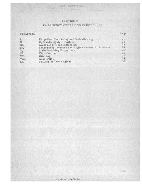 Douglas DC-7B 1956 Flight Manual