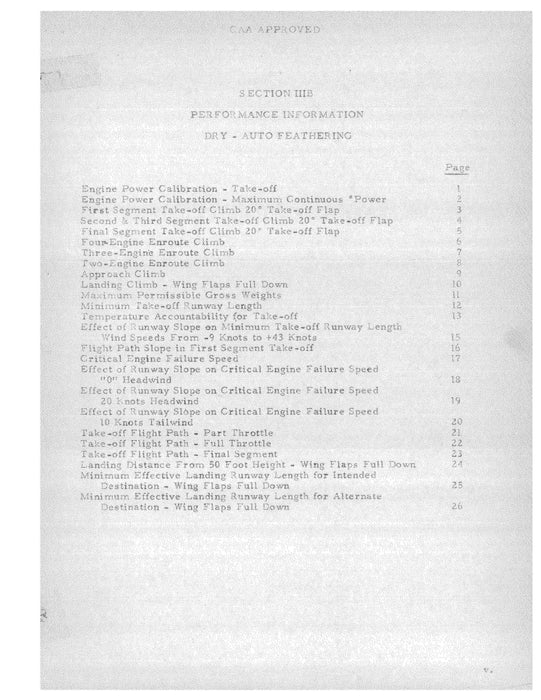 Douglas DC-7B 1956 Flight Manual