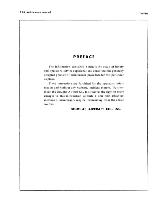 Douglas DC-4 Maintenance Manual Vol III Hydraulics & Landing Gear