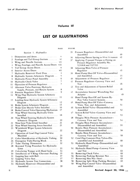 Douglas DC-4 Maintenance Manual Vol III Hydraulics & Landing Gear