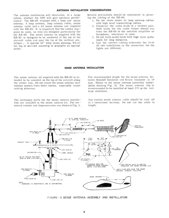 King KR-80 Automatic Direction Finder Installation Manual