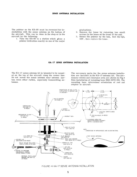 King KR-80 Automatic Direction Finder Installation Manual