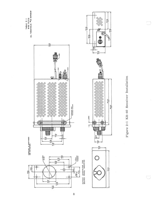 King KR-40 Nav Receiver Instruction Manual
