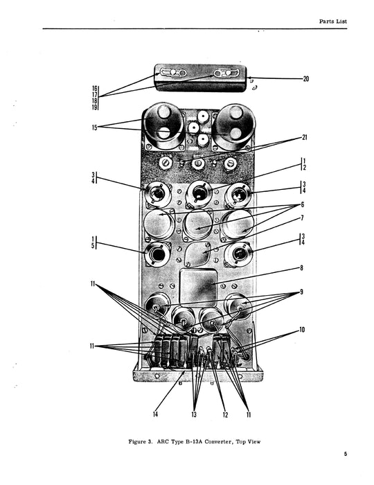 Aircraft Radio Corporation ARC B-13A Converter Parts Catalog