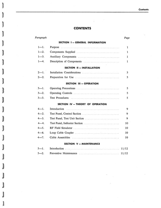 Aircraft Radio Corporation ARC BTK-21 Bench Test Kit Instruction Book (ARBTK21-IN-C)