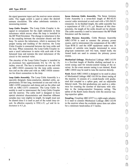 Aircraft Radio Corporation ARC BTK-21 Bench Test Kit Instruction Book (ARBTK21-IN-C)