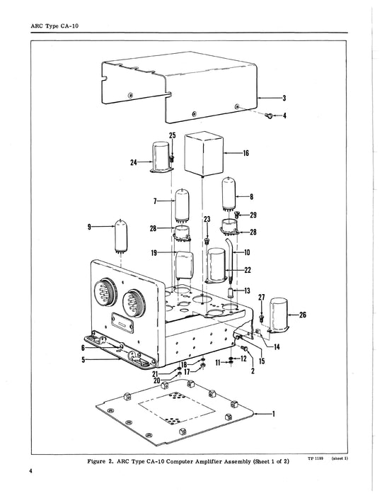 Aircraft Radio Corporation ARC CA-10 Computer Amplifier Overhaul Instructions & Parts Catalog (ARCA10-OHP-C)