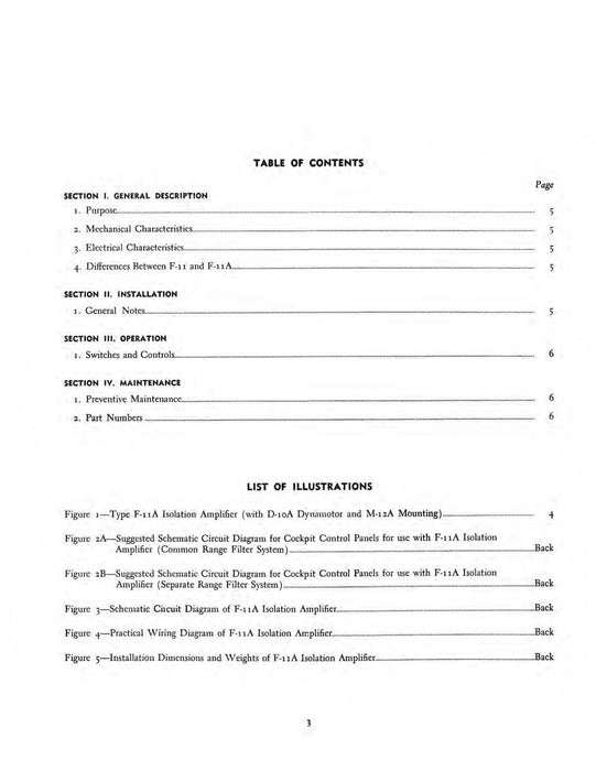 Aircraft Radio Corporation ARC F-11A Isolation Amplifier Instruction Book (ARF11A-55-IN-C)