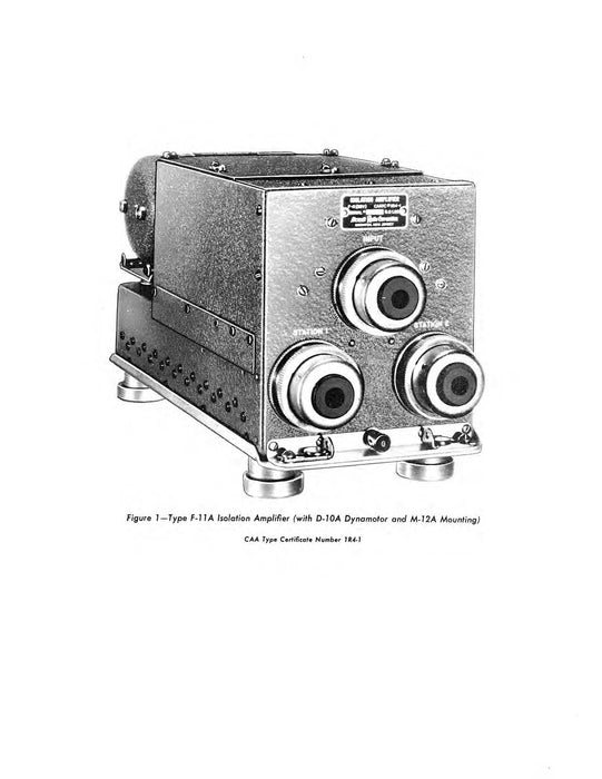 Aircraft Radio Corporation ARC F-11A Isolation Amplifier Instruction Book (ARF11A-55-IN-C)