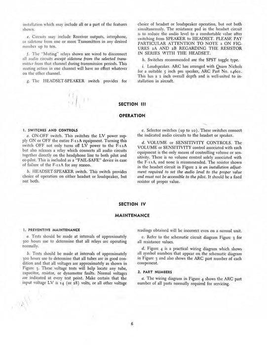 Aircraft Radio Corporation ARC F-11A Isolation Amplifier Instruction Book (ARF11A-55-IN-C)