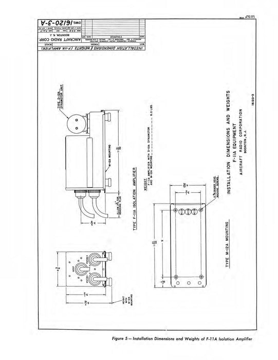 Aircraft Radio Corporation ARC F-11A Isolation Amplifier Instruction Book (ARF11A-55-IN-C)