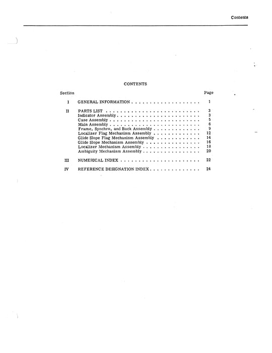 Aircraft Radio Corporation ARC IN-10 Course Indicator1958 Overhaul Instructions & Parts Catalog