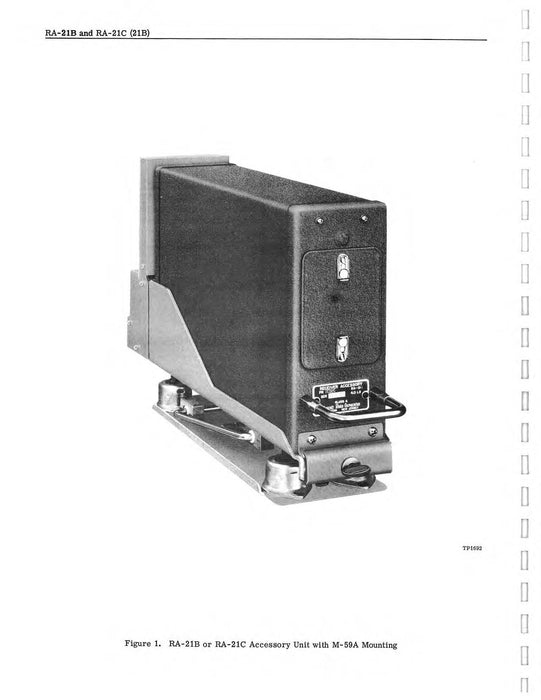 Aircraft Radio Corporation ARC RA-21B,C Accessory Units Instruction Book (ARRA21B,C-IN-C)