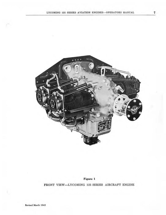 Lycoming 125 Series O-290B,O-290C Operator's Manual
