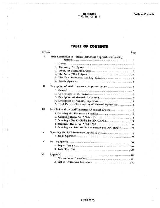 Instrument Approach System Handbook Of General Information (08-65-1)