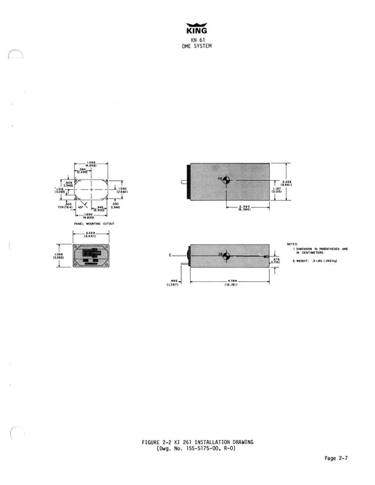King KN61-KI261 DME System Installation Manual (006-0119-00)