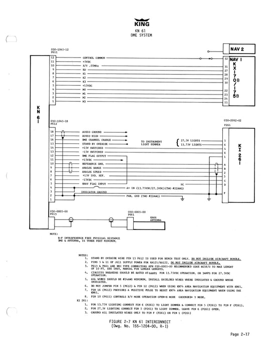 King KN61-KI261 DME System Installation Manual (006-0119-00)