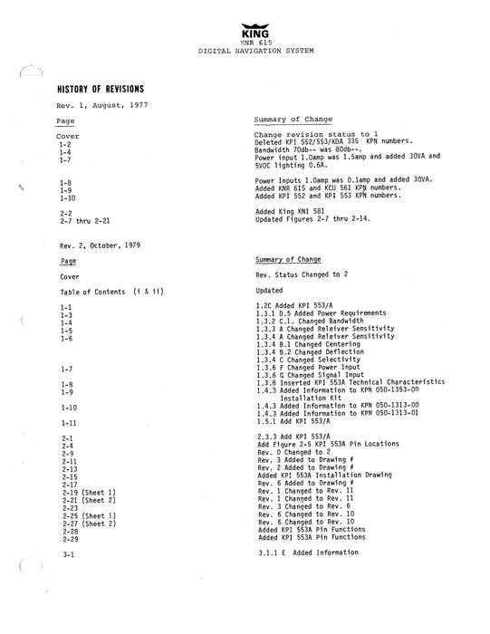King KNR 615 Digital Navigation System Installation Manual (006-0105-02)