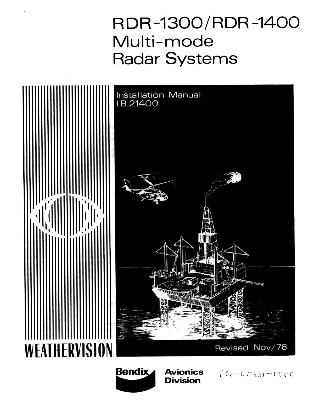 Bendix RDR-1300-1400 Multi-Mode Radar Sytems Installation Manual (I.B ...