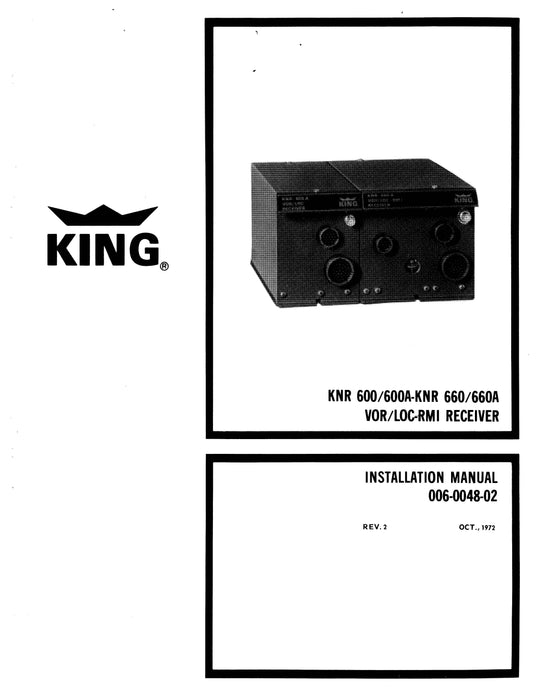 King KNR600-660-600A-660A 1972 Installation Manual (006-0048-02)