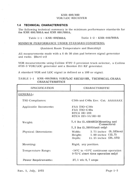 King KNR600-660-600A-660A 1972 Installation Manual (006-0048-02)