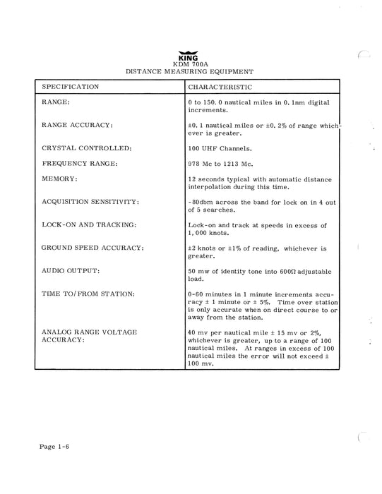 King KDM700A DME Installation Manual (KPN 006-0049-00)