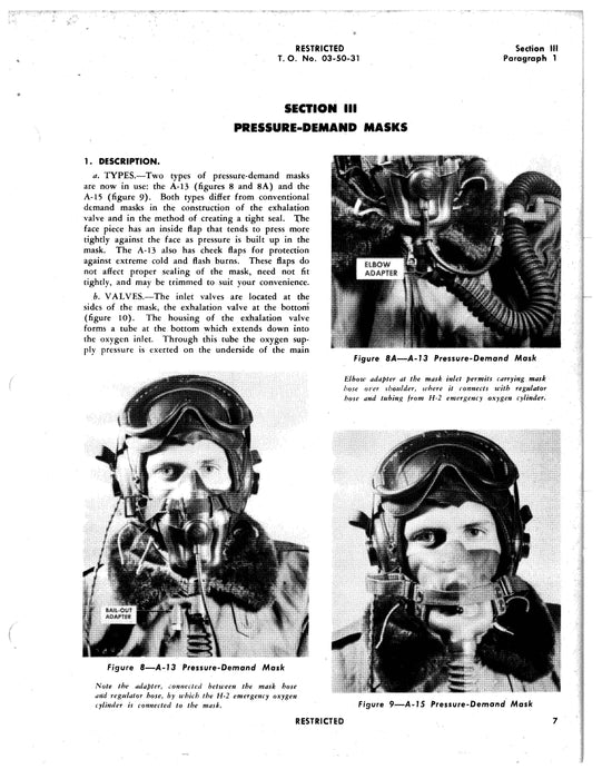 Handbook on Pressure Breathing Demand Oxygen Equipment (03-50-31)