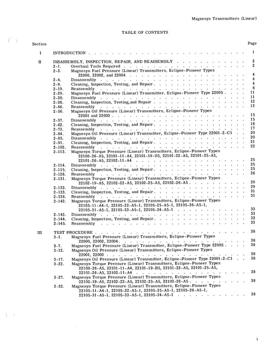 Eclipse-Pioneer Magnesyn Transmitters (Linear) 22000 Overhaul Instructions (08-3A)