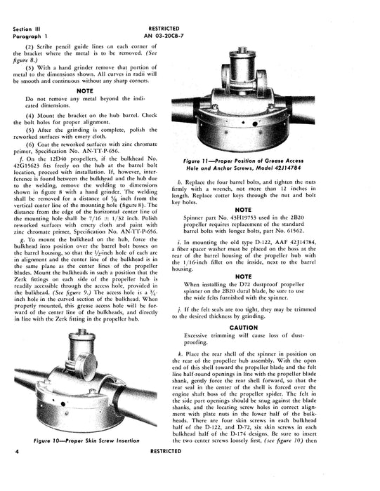 Dustproof Propeller Spinners Handbook of Instructions with Parts Catalog (AN 03-20CB-7)