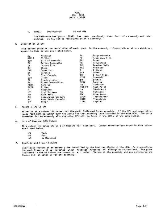 King KDL 569R Data Loader Installation-Maintenance Manual (006-5524-00)