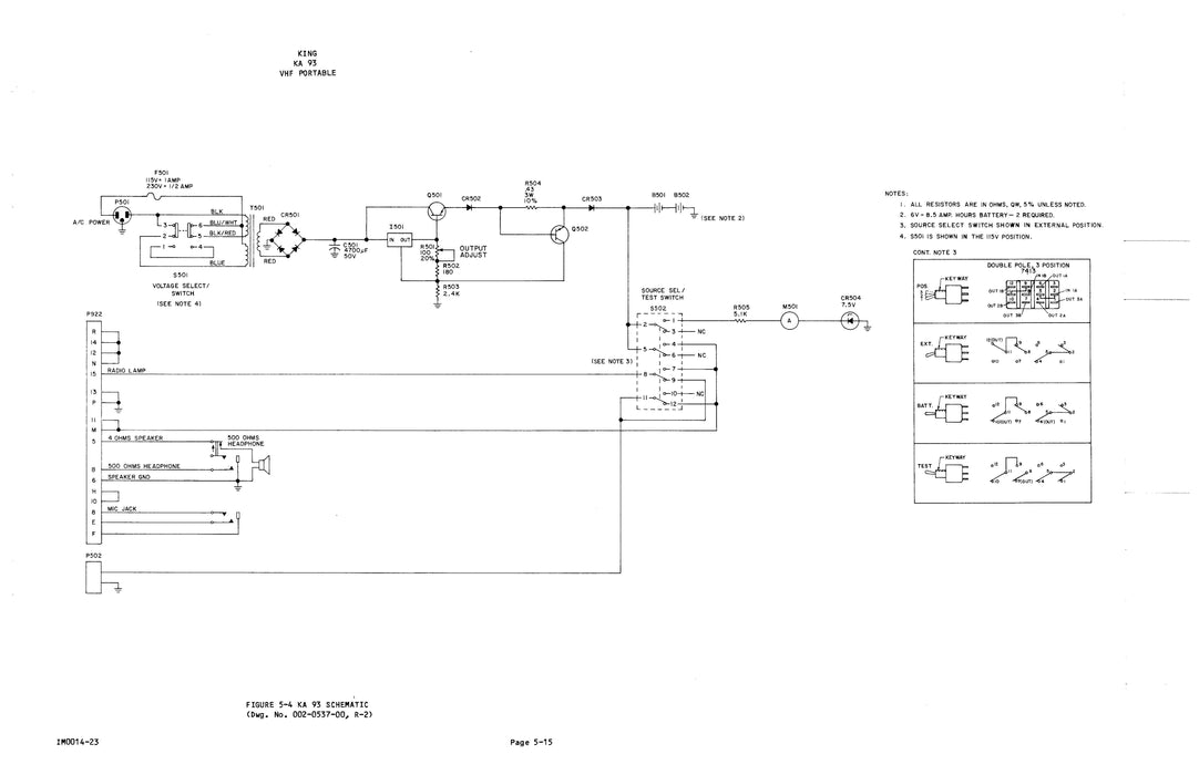 King KA 93 VHF Portable Installation-Maintenance Manual (006-0509-00)