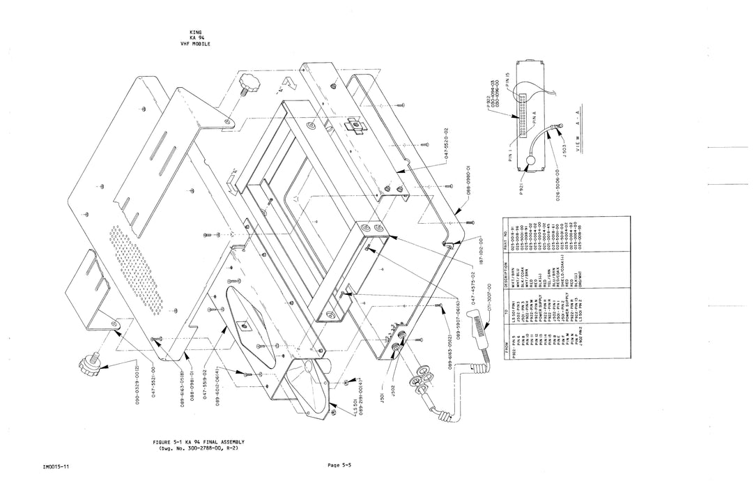 King KA 94 VHF Mobile Installation-Maintenance Manual (006-0510-00)