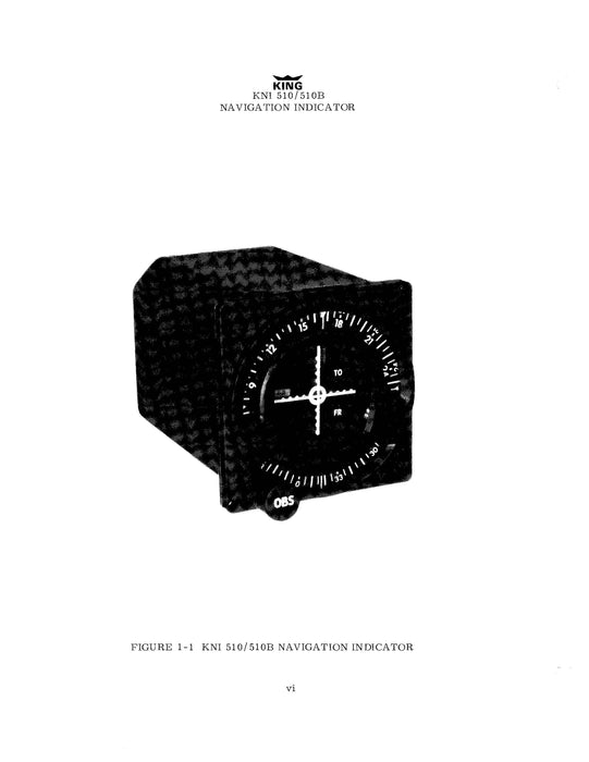 King KNI 510-510B Navigation Indicator Maintenance Manual (006-5028-00)