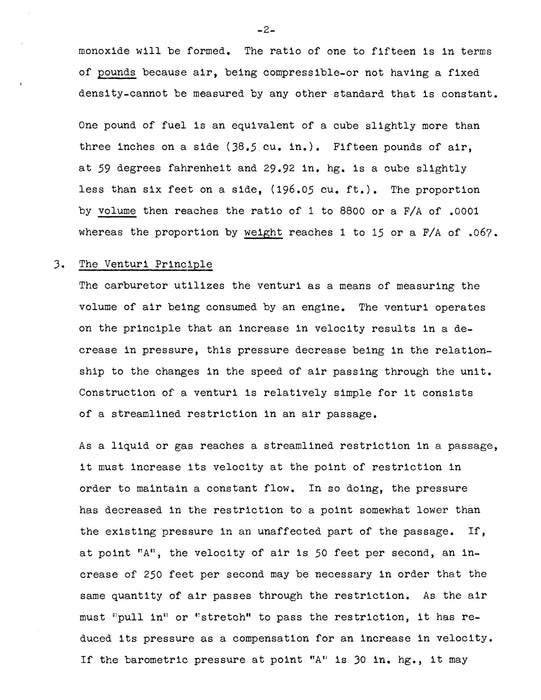 Chandler-Evans 58-CPB11 Carburetor Training Program Lecture Notes