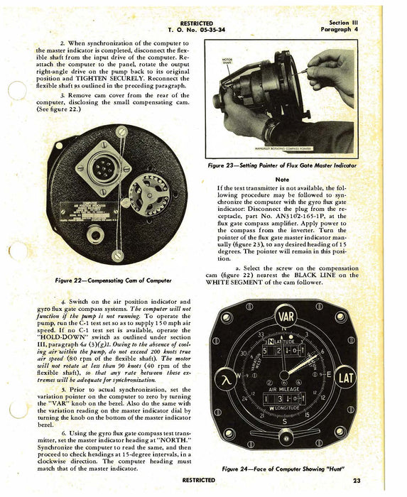 Pioneer Air Position Indicator - Navigation Handbook of Operation And Service Instructions (05-35-34)