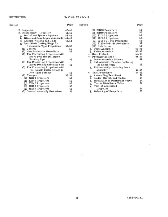 Hamilton Standard Hydromatic Controllable Propeller Service, Overhaul & Parts (03-20CC-2)