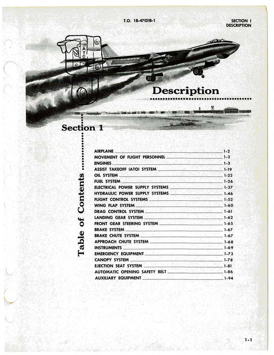 Boeing DB-47B 1958 Flight Handbook (1B-47(D)B-1)