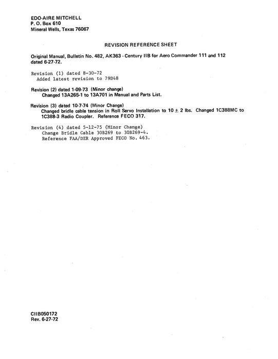 Edo-Aire Mitchell AK363 Installation Manual (482)