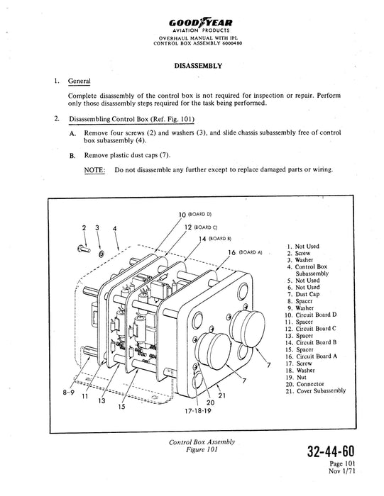 Goodyear XAP-556 Overhaul Manual With Illustrated Parts List (32-44-60)