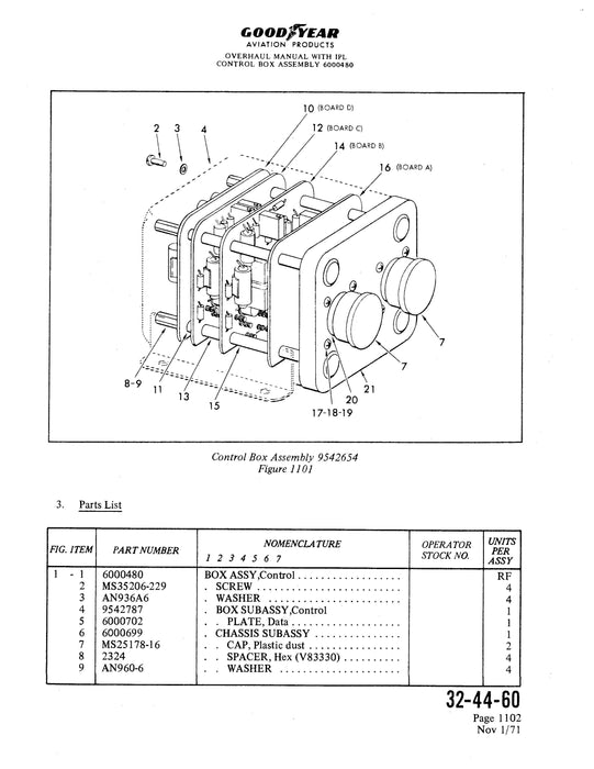 Goodyear XAP-556 Overhaul Manual With Illustrated Parts List (32-44-60)