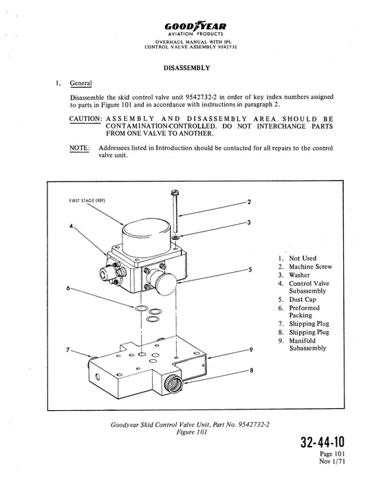 Goodyear XAP-558 Overhaul Manual With Illustrated Parts List (32-44-10)