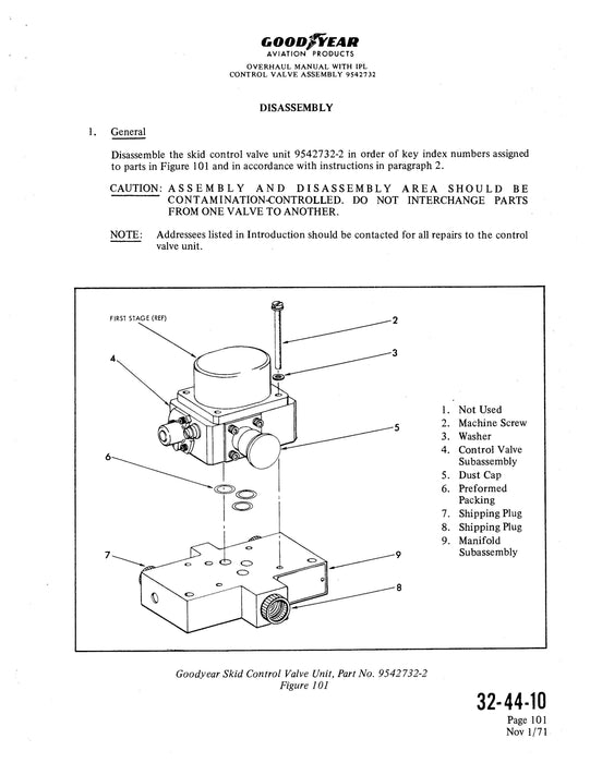 Goodyear XAP-558 Overhaul Manual With Illustrated Parts List (32-44-10)