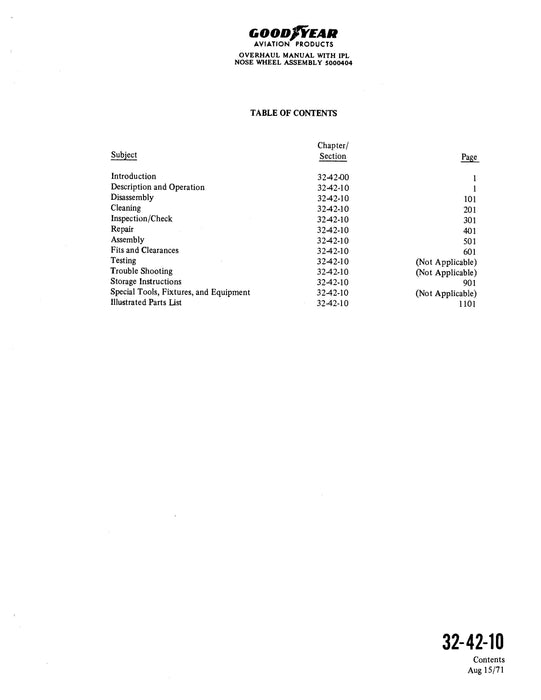 Goodyear XAP-538 Overhaul Manual With Illustrated Parts List (32-42-10)