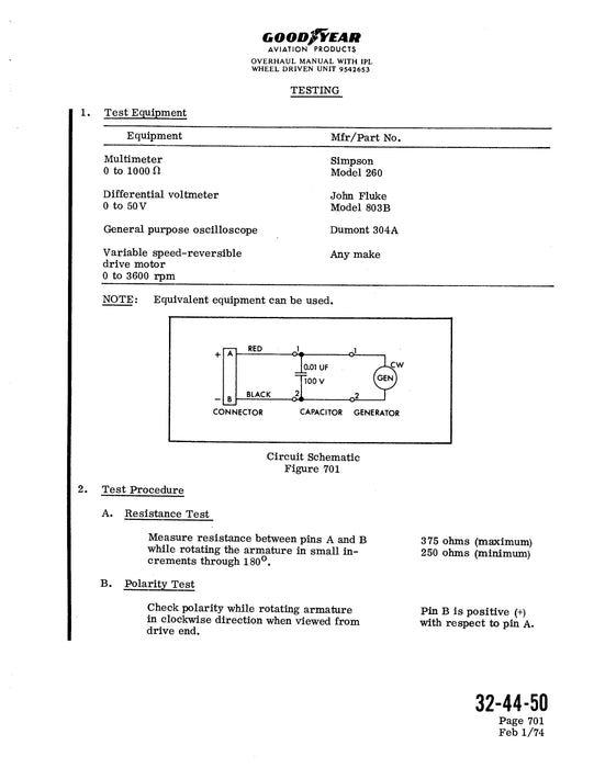 Goodyear XAP-557 Overhaul Manual With Illustrated Parts List (32-44-50)