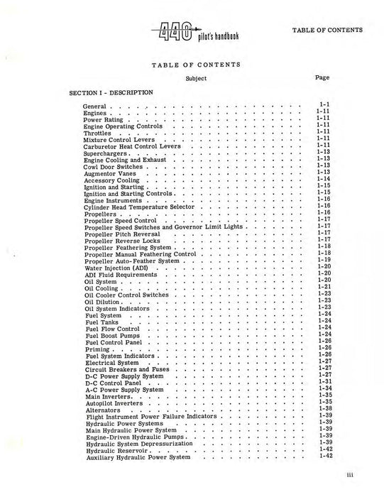 Convair Metropolitan 440 Pilot's Handbook (ZM-440-011)