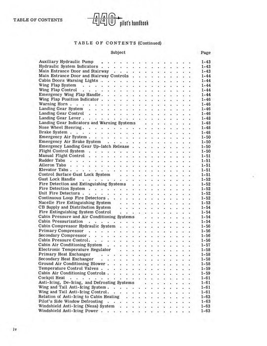 Convair Metropolitan 440 Pilot's Handbook (ZM-440-011)