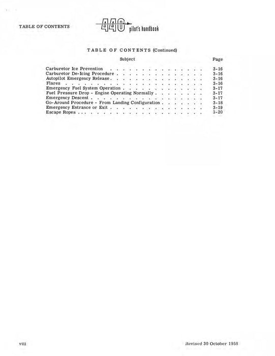 Convair Metropolitan 440 Pilot's Handbook (ZM-440-011)