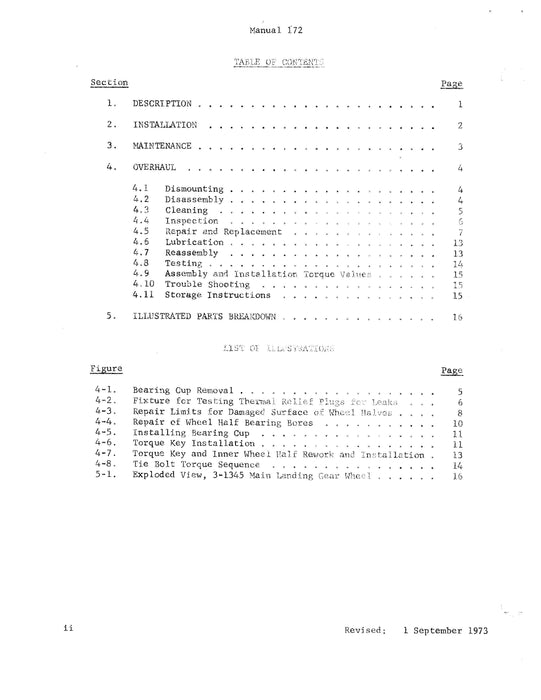 B.F. Goodrich 3-1345 Main Landing Gear Wheel Installation, Maintenance and Overhaul Manual (JN15873)