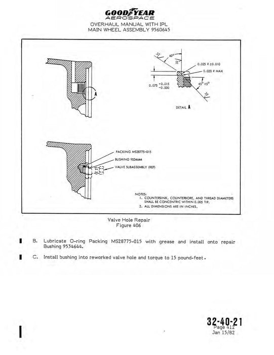 Goodyear AP-247 Main Wheel Assembly Overhaul Manual With Illustrated Parts Catalog (34-40-21)